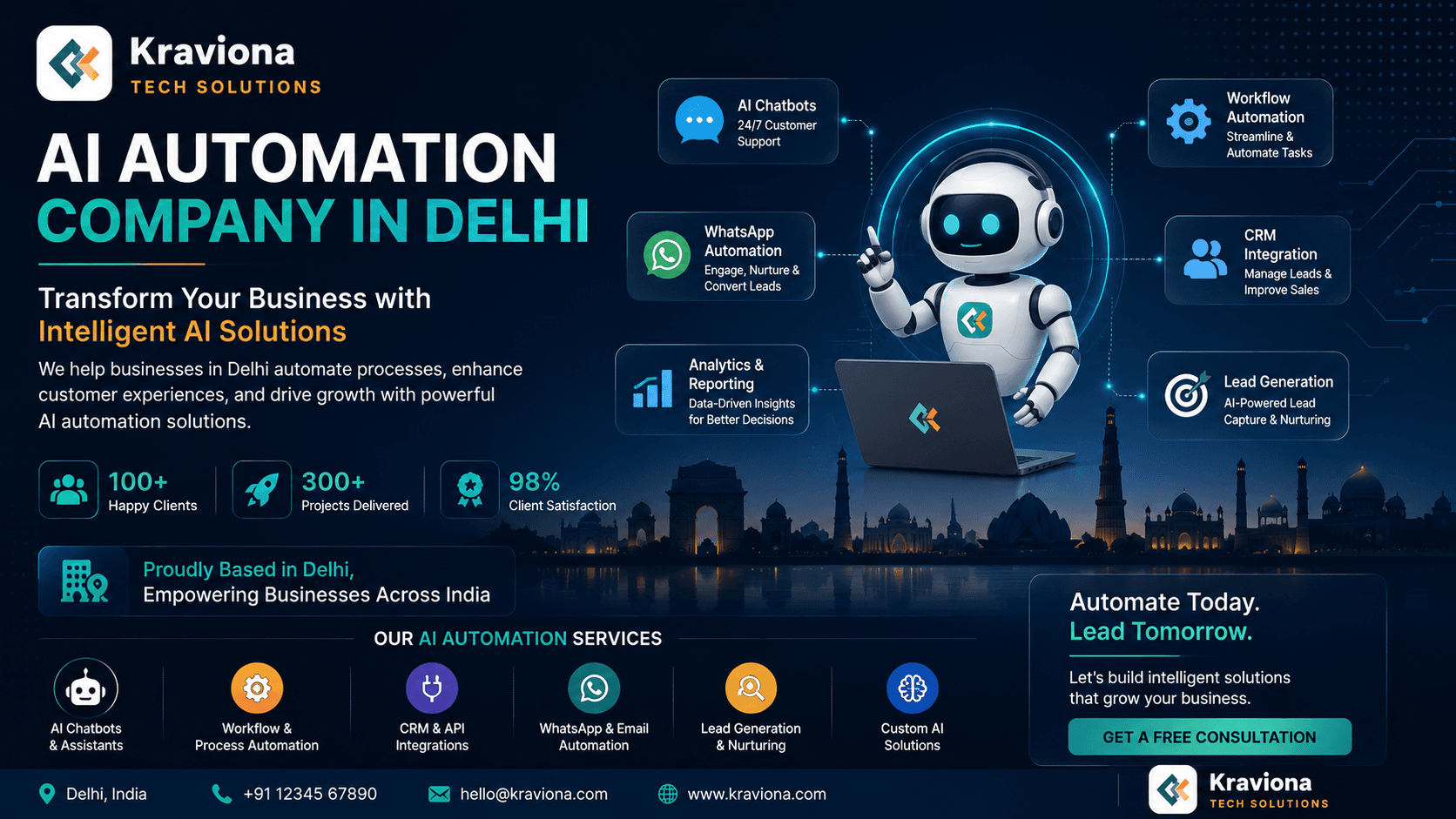 AI Automation Company in Delhi — Kraviona Tech Solutions